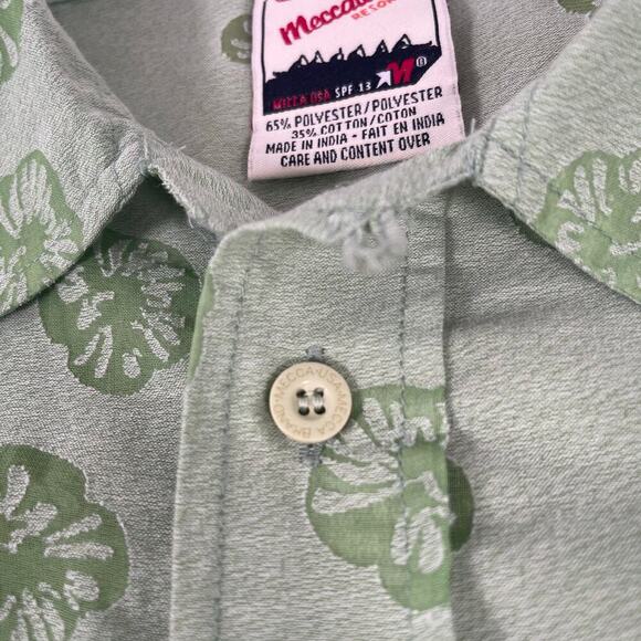 Meccaloha resorts green floral Hawaiian button up shirt size XXL - Picture 9 of 9
